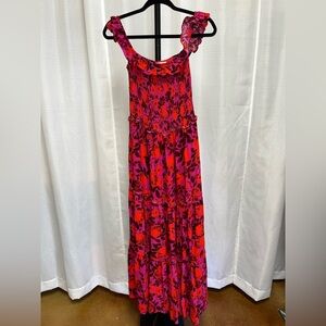Able the Label Anthropologie Reign smocked floral maxi dress | size medium